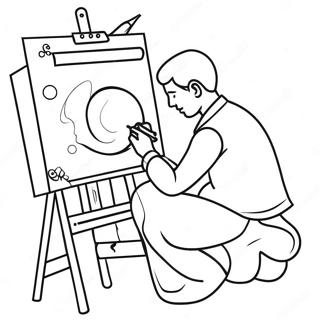 Creative Artist At Work Coloring Page 10567-8605