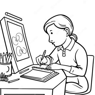 Creative Artist At Work Coloring Page 10567-8606