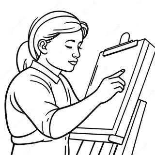 Creative Artist At Work Coloring Page 10567-8607