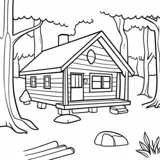 Cabin Coloring Pages