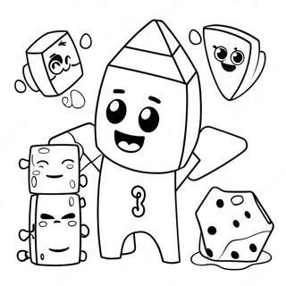 Alphablocks Fun Characters Coloring Page 10587-8621