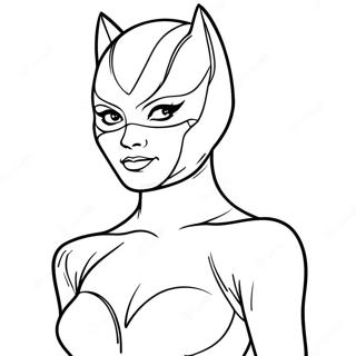 Sleek Catwoman Silhouette Coloring Page 10607-8644