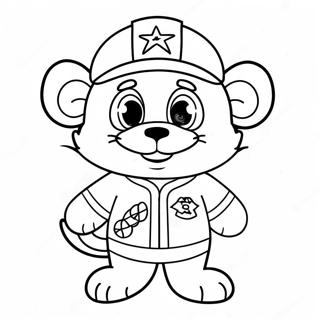 Cute Astros Mascot Coloring Page 10617-8646