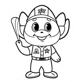 Cute Astros Mascot Coloring Page 10617-8647