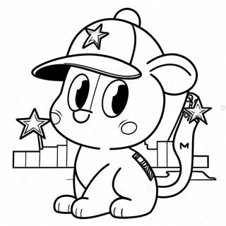 Cute Astros Mascot Coloring Page 10617-8648