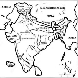 India Map Coloring Page 10626-8649