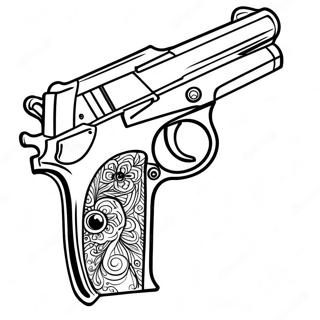 Realistic Handgun Coloring Page 1062-850