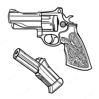 Realistic Handgun Coloring Page 1062-852