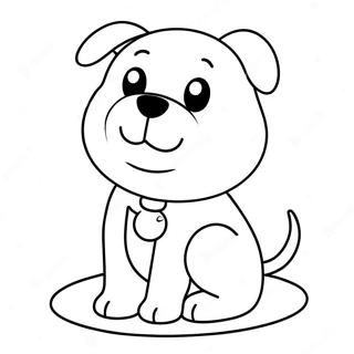 Kawaii Dog Coloring Page 10636-8658