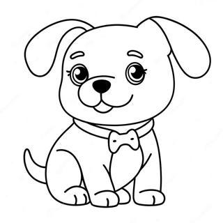 Kawaii Dog Coloring Page 10636-8659