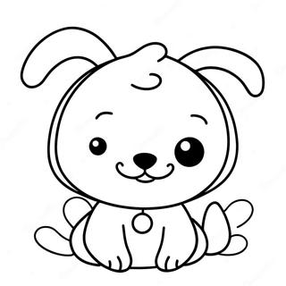 Kawaii Dog Coloring Page 10636-8660