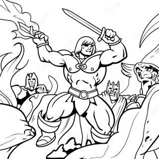 He Man Battling Evil Warriors Coloring Page 10647-8669