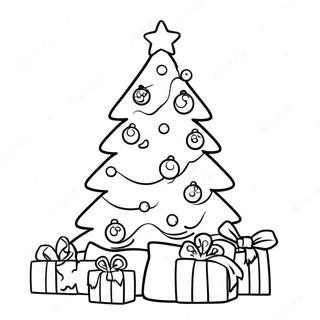 Festive Christmas Tree Coloring Page 10657-8677