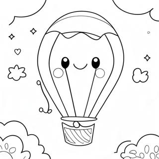 Elegant Happy Birthday Balloon Coloring Page 10667-8692