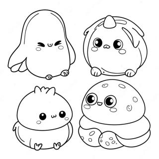 Cute Squishy Animals Coloring Page 10677-8694