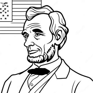 Abraham Lincoln Portrait Coloring Page 10686-8699