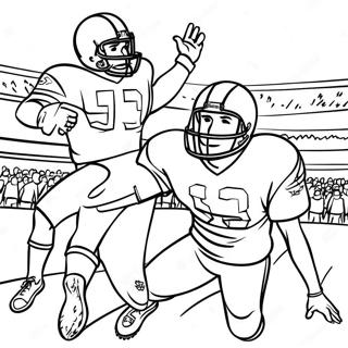 Exciting Super Bowl Game Scene Coloring Page 10727-8738