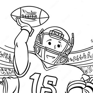 Exciting Super Bowl Game Scene Coloring Page 10727-8740