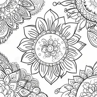 Colorful Rangoli Designs Coloring Page 10737-8741