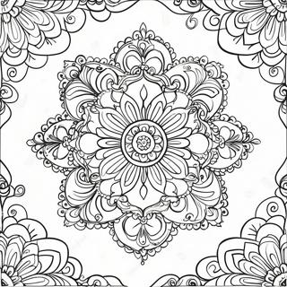 Colorful Rangoli Designs Coloring Page 10737-8743