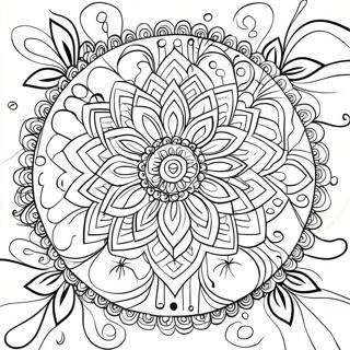 Colorful Rangoli Designs Coloring Page 10737-8744