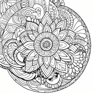 Relaxing Mandala Self Care Coloring Page 10757-8758