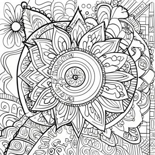 Relaxing Mandala Self Care Coloring Page 10757-8759