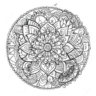 Relaxing Mandala Self Care Coloring Page 10757-8760