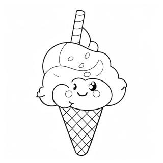 Ice Cream Peppa Pig Coloring Pages