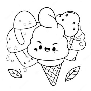 Ice Cream Peppa Pig Coloring Page 10766-8766