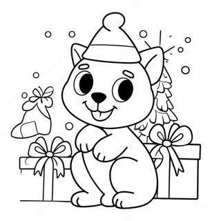 Bluey Christmas Coloring Pages