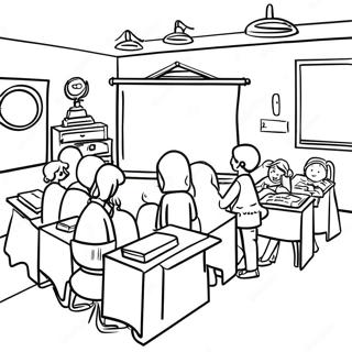 Career Day Classroom Scene Coloring Page 10796-8794