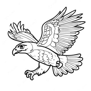 Majestic Hawk In Flight Coloring Page 10817-8809