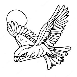 Majestic Hawk In Flight Coloring Page 10817-8812