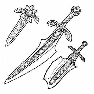 Fantasy Sword Coloring Page 1082-858