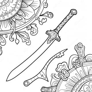 Fantasy Sword Coloring Page 1082-859