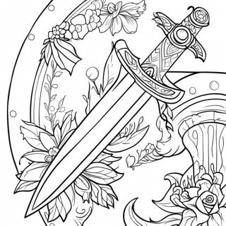 Fantasy Sword Coloring Page 1082-860