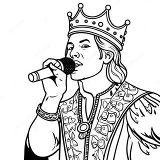 King Von With Microphone Coloring Page 10837-8825