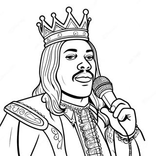 King Von With Microphone Coloring Page 10837-8826