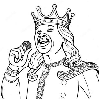 King Von With Microphone Coloring Page 10837-8828