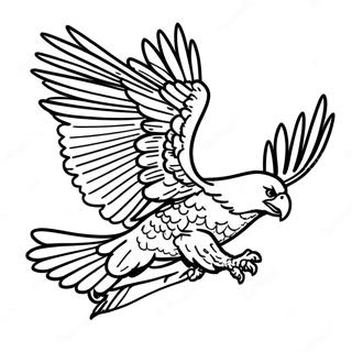 Majestic Bald Eagle In Flight Coloring Page 10877-45571