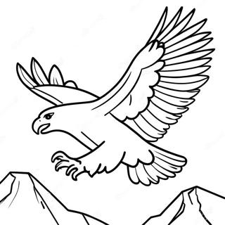 Majestic Bald Eagle In Flight Coloring Page 10877-45572