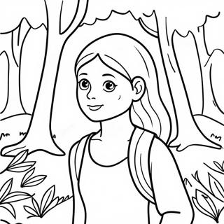 Adventurous Amanda In A Mysterious Forest Coloring Page 10887-8859