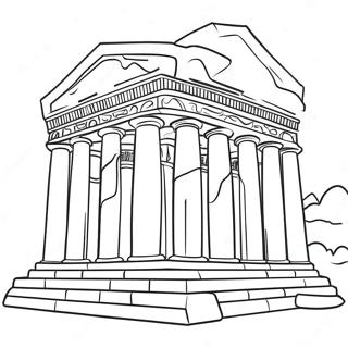 Ancient Greece Temple Coloring Page 10897-8865