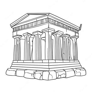 Ancient Greece Temple Coloring Page 10897-8866