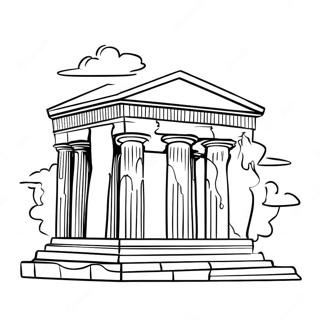 Ancient Greece Temple Coloring Page 10897-8867