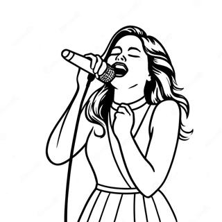 Selena Singing On Stage Coloring Page 10907-8873