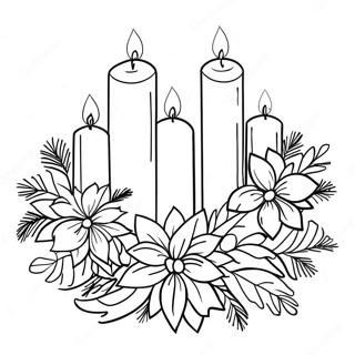 Joyful Advent Wreath Coloring Page 1092-873