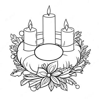 Joyful Advent Wreath Coloring Page 1092-875