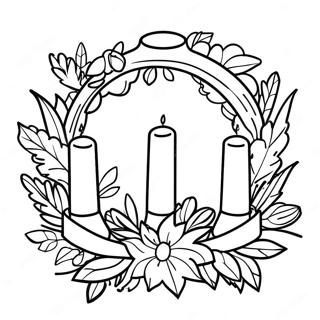 Joyful Advent Wreath Coloring Page 1092-876